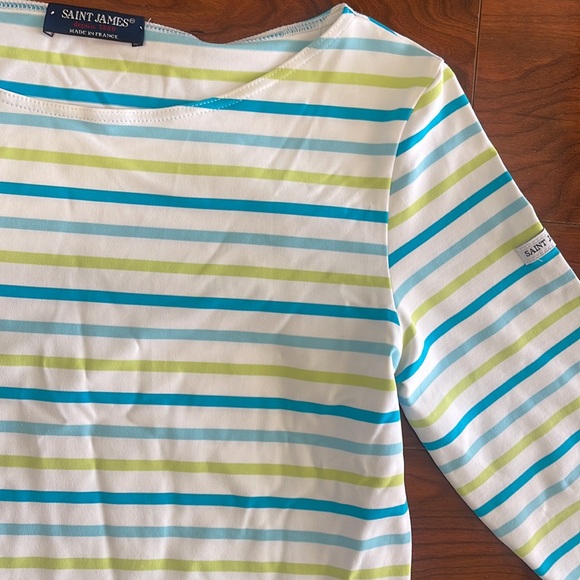 St. James PROPRIANO Form-Fitting Nautical Stripe Dress Anti-UV Stretch Fabric - Picture 5 of 8